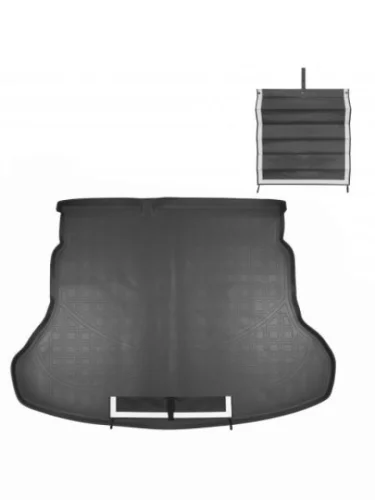 Коврик в багажное отделение с текстильным фартуком Norplast Unidec (черный) Solaris HC (2024-2025)