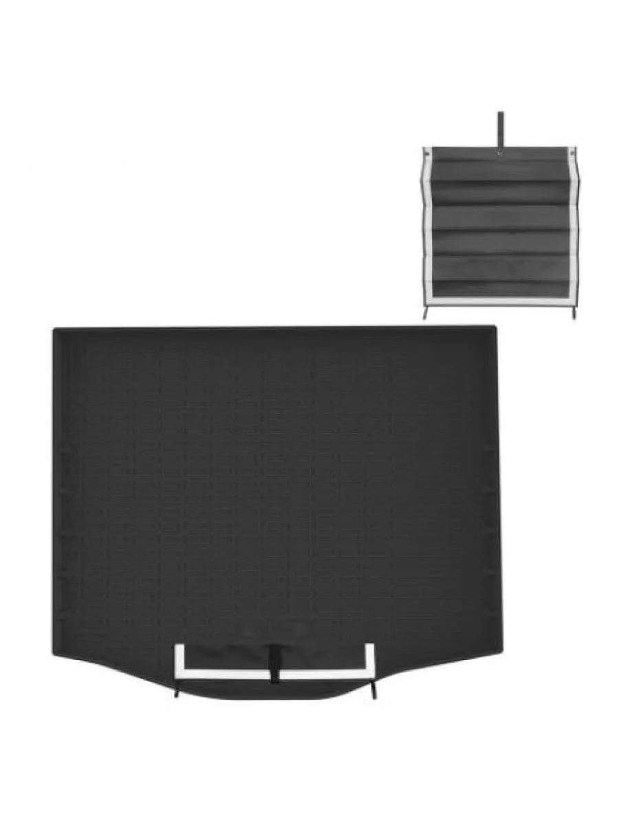 Коврик в багажное отделение с текстильным фартуком (верхняя полка) Norplast Unidec SSANGYONG Tivoli Grand 1 (2021-2025) (черный)  с доставкой в г. Керчь