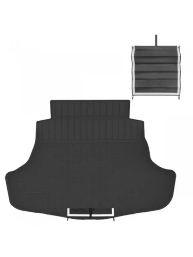 Коврик в багажное отделение с текстильным фартуком (China Market) Norplast Unidec (черный) Toyota Camry XV80 (2023-2025)