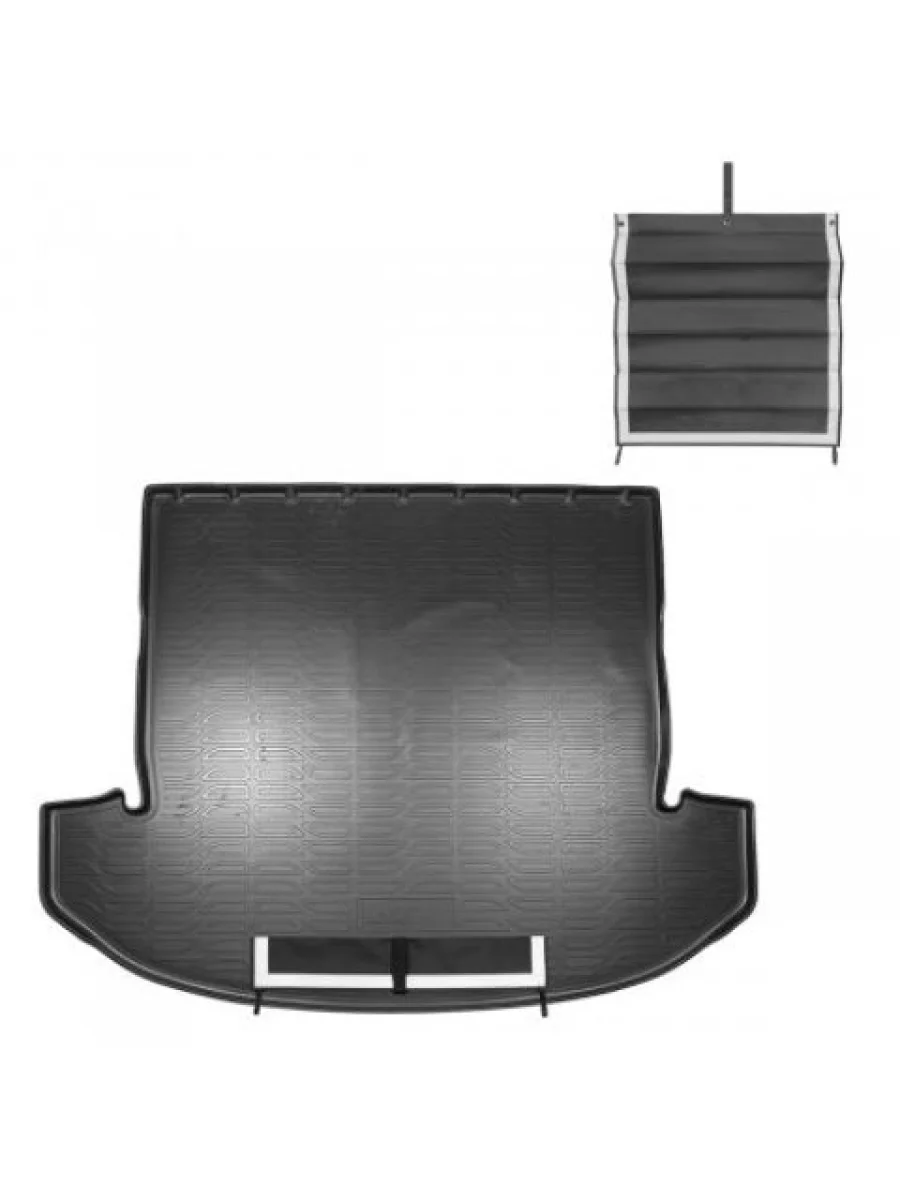 Коврик в багажное отделение с текстильным фартуком 4WD (сложенный 3 ряд) Norplast Unidec Xcite X Cross 8 1 (2024-2025) (черный)  в Воронеже Воронежской области