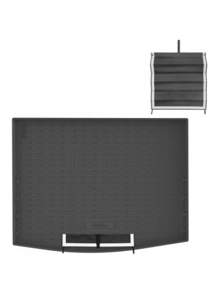 Коврик в багажное отделение с текстильным фартуком Norplast Unidec Volkswagen ID.3 1 дорестайлинг (2019-2024) (черный)  в Самаре Самарской области