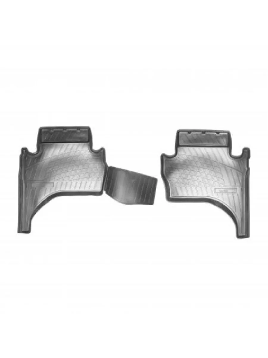 Коврики салонные (зад) Norplast Unidec Mitsubishi L200 5 KK,KL дорестайлинг (2015-2019) (черные)  в Керчи Республика Крым