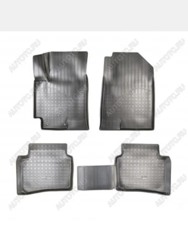 Коврики салонные 3D (Вакуумформование) Norplast Unidec (черные) KIA Rio 4 FB дорестайлинг седан (2016-2020)