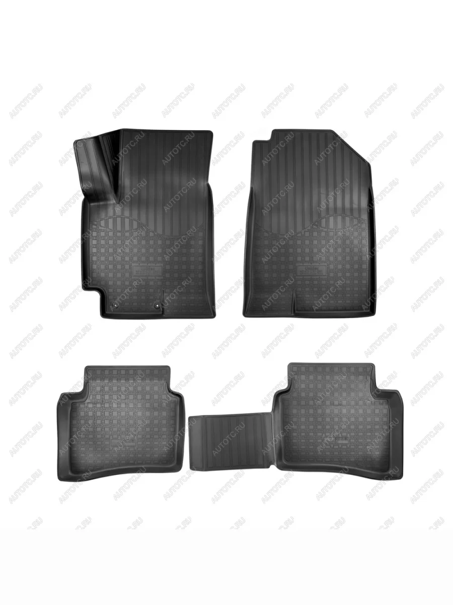 Коврики салонные (полиуретан) Norplast Unidec Solaris HS (2024-2025) (черные)  с доставкой в г. Керчь