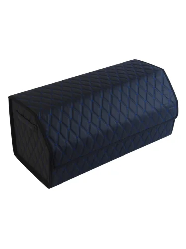 Органайзер в багажник 70х30х30см 3D экокожа черно-синий кант черный дв.ромб FOR CARS FOR CARS orgd70141