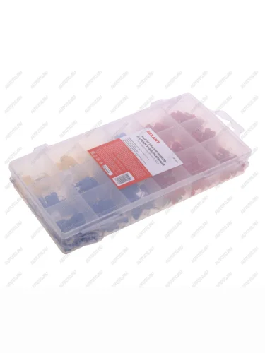 Набор клемм автомобильных изолированных 18 типоразмеров 300шт. в боксе REXANT REXANT 08-1950