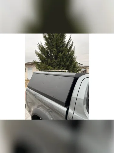 Кунг (алюминий Premium Black) 2мм с рейлингами на крышу кунга (комплект Premium) Jac T8 Pro 4WD 2.4T МКПП 2023-