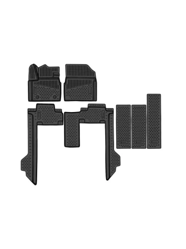 Коврики 3D в салон подходят для WEY 80 2024- Минивен, гибрид (короткая версия), 7шт. (полиуретан)  Вей Element element3dan0919210k