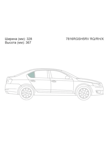 Стекло форточки (Сзади Справа Цвет зеленый) Skoda Octavia 12-20 XYG 7816rgsh5rv rqrhx
