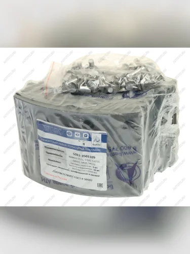 Накладка тормозной колодки КАМАЗ сверленая расточен.комплект 8шт.с заклепками БзАТИ БзАТИ 5511-3501105