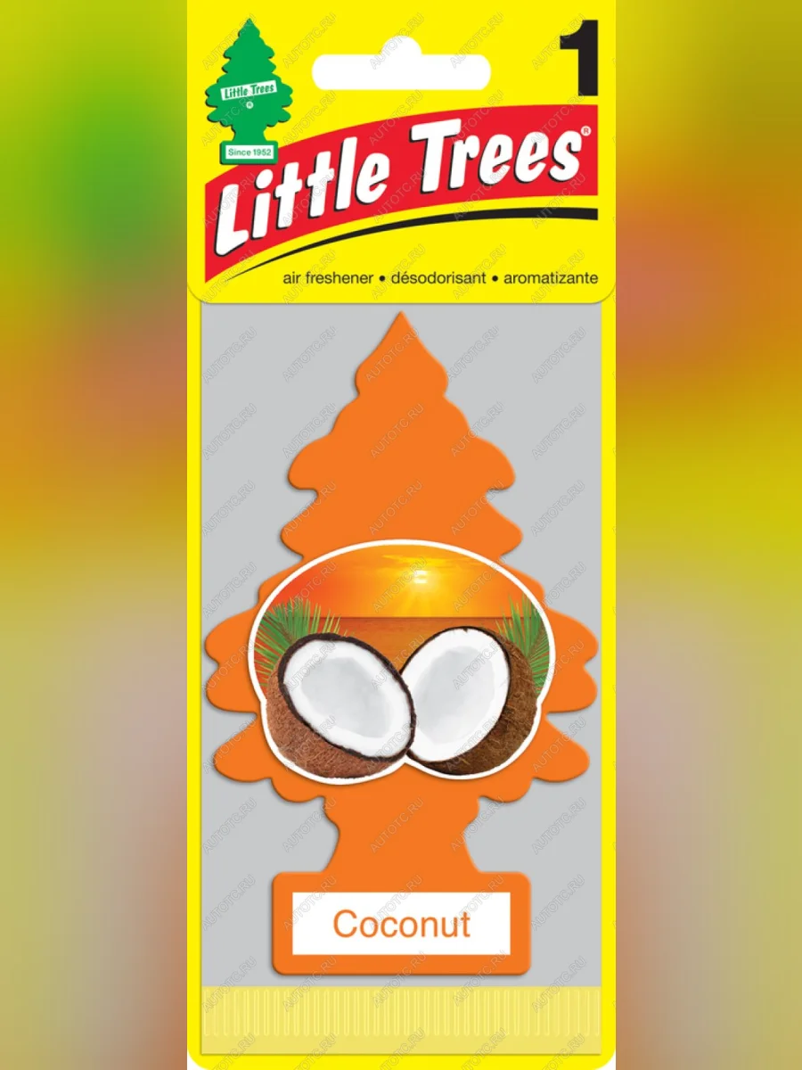 Ароматизатор подвесной пластина (кокос) Елочка CAR FRESHNER CAR FRESHNER u1p-10317-russ  в Самаре Самарской области