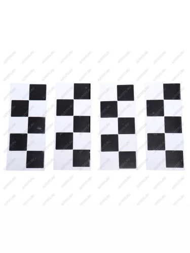 Наклейка виниловая вырезанная Молдинг 7.5 смТакси ( 2 шашки) черная (комплект 4шт.) AUTOSTICKERS AUTOSTICKERS 09265