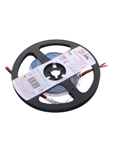 Лента светодиодная гибкая 4.8W 5м IP20 12V холодный белый ЭРА ЭРА ls2835 -4,8-60-12-6500k-ip20