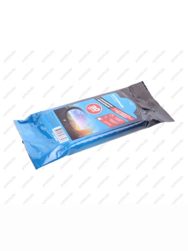 Салфетка влажная для очистки стекол 18х15см в мягкой упаковке 30шт. AUTOVIRAZH AUTOVIRAZH av-018303