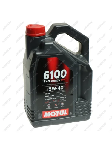 Масло моторное 6100 SYNERGIE 5W40 псинт.4л MOTUL MOTUL 112926