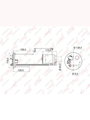 Фильтр топливный MITSUBISHI Lancer 10 LYNX LYNX lf972m