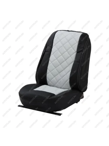 Авточехлы универсальные экокожа черно-белые комплект Centurion Brevon PANDORA-A PANDORA-A cen-1105 bkwt