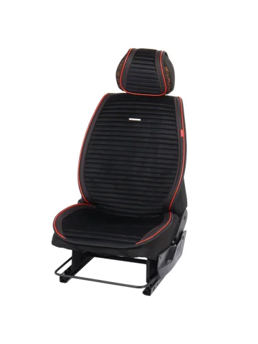 Накидка на сиденье велюр-экокожа черно-красная (4 предм.) (2шт.) Monaco CARFASHION CARFASHION 21819