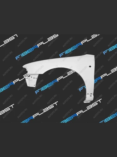 Переднее левое крыло (стеклопластик) Fiberplast (под квадратный повторитель) Audi A4 ( B5 8D2 седан,  B5 8D5 универсал) (1994-1998) дорестайлинг, 1-ый рестайлинг