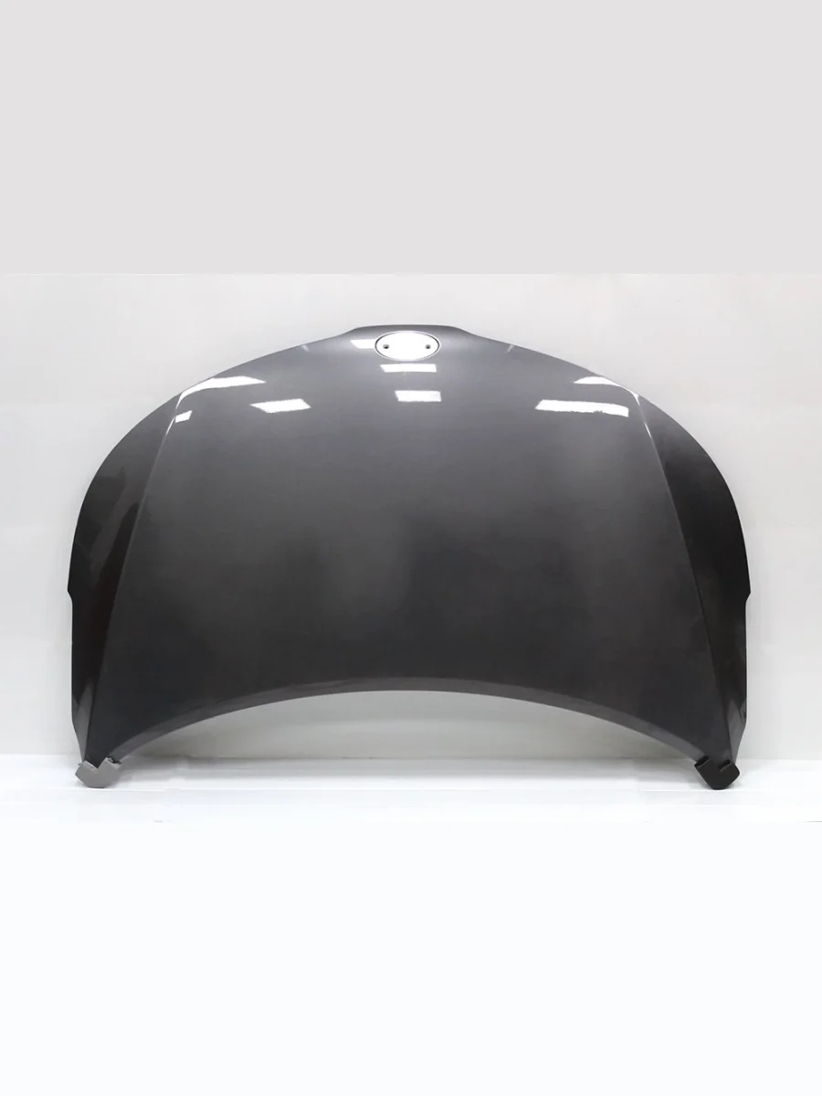 Капот DAR (окрашенный)  KIA Rio (2011-2017) 3 QB (Серый металлик (Garbon Grey SAE))  в Керчи Республика Крым