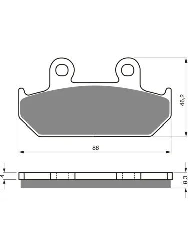 Тормозные колодки Gold-Fren 051 AD   051 ad