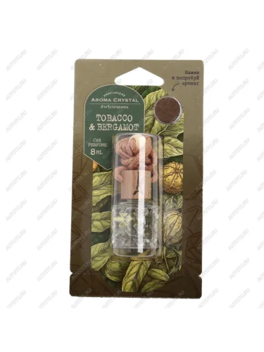 Ароматизатор подвесной жидкостный (tobacco&bergamot) с деревянной крышкой 8г Aroma Cristal FOUETTE FOUETTE crys-08