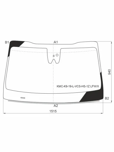 Стекло лобовое (Камера Датчик дождя Место под датчик запотевания) Kia K9 18-  K900 18- XYG kmc-k9-19-l-vcs-hs-1z lfwx