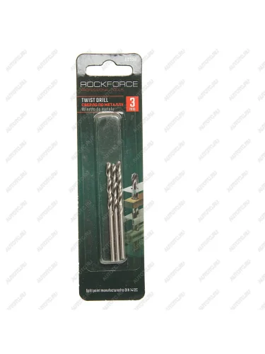 Сверло по металлу 3.0мм HSS (3шт.) ROCKFORCE ROCKFORCE rf-ds330