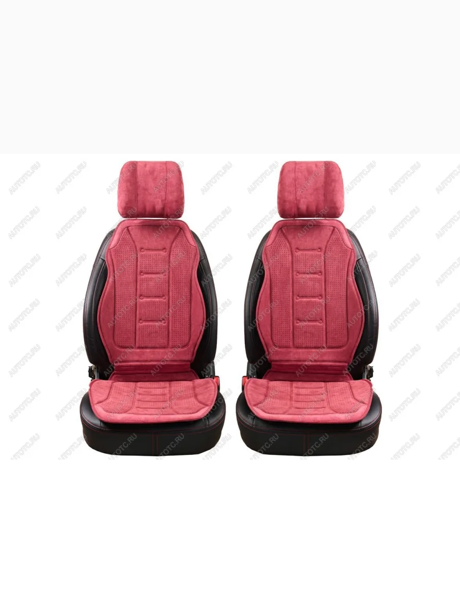 Накидки для сидений автомобиля из велюра Exsclusiv (полный комплект) Красный Seintex 317763  в Самаре Самарской области