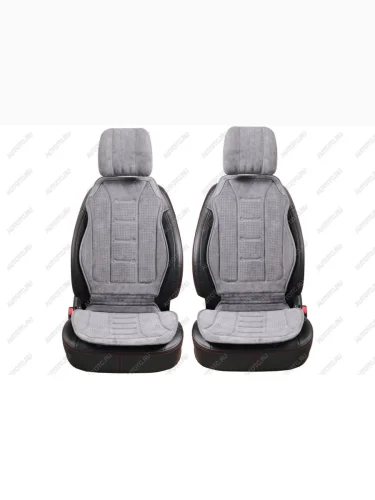 Накидки для сидений автомобиля из велюра Exsclusiv (полный комплект) Серый Seintex 317712
