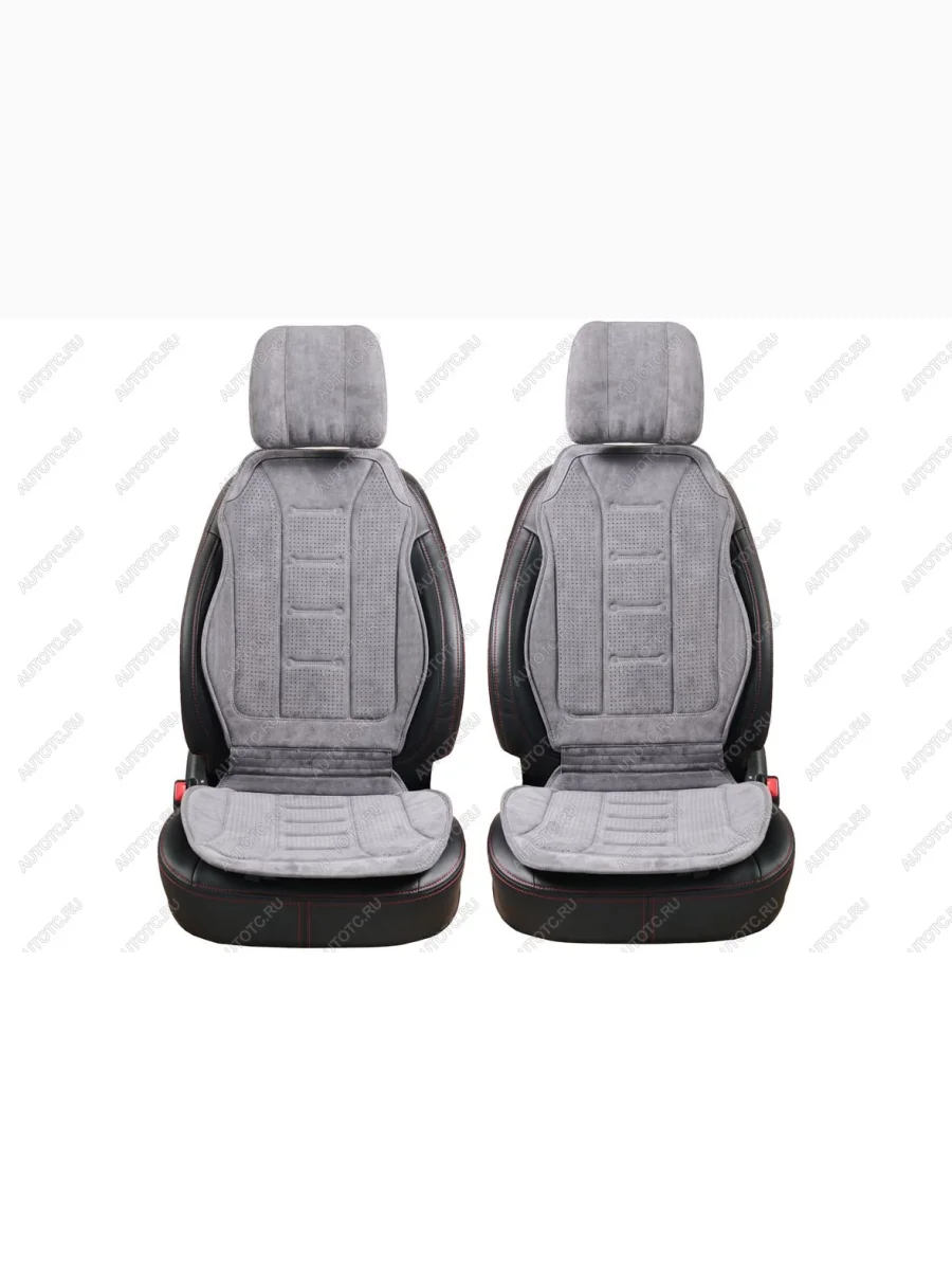 Накидки для сидений автомобиля из велюра Exsclusiv (полный комплект) Серый Seintex 317712  в Самаре Самарской области