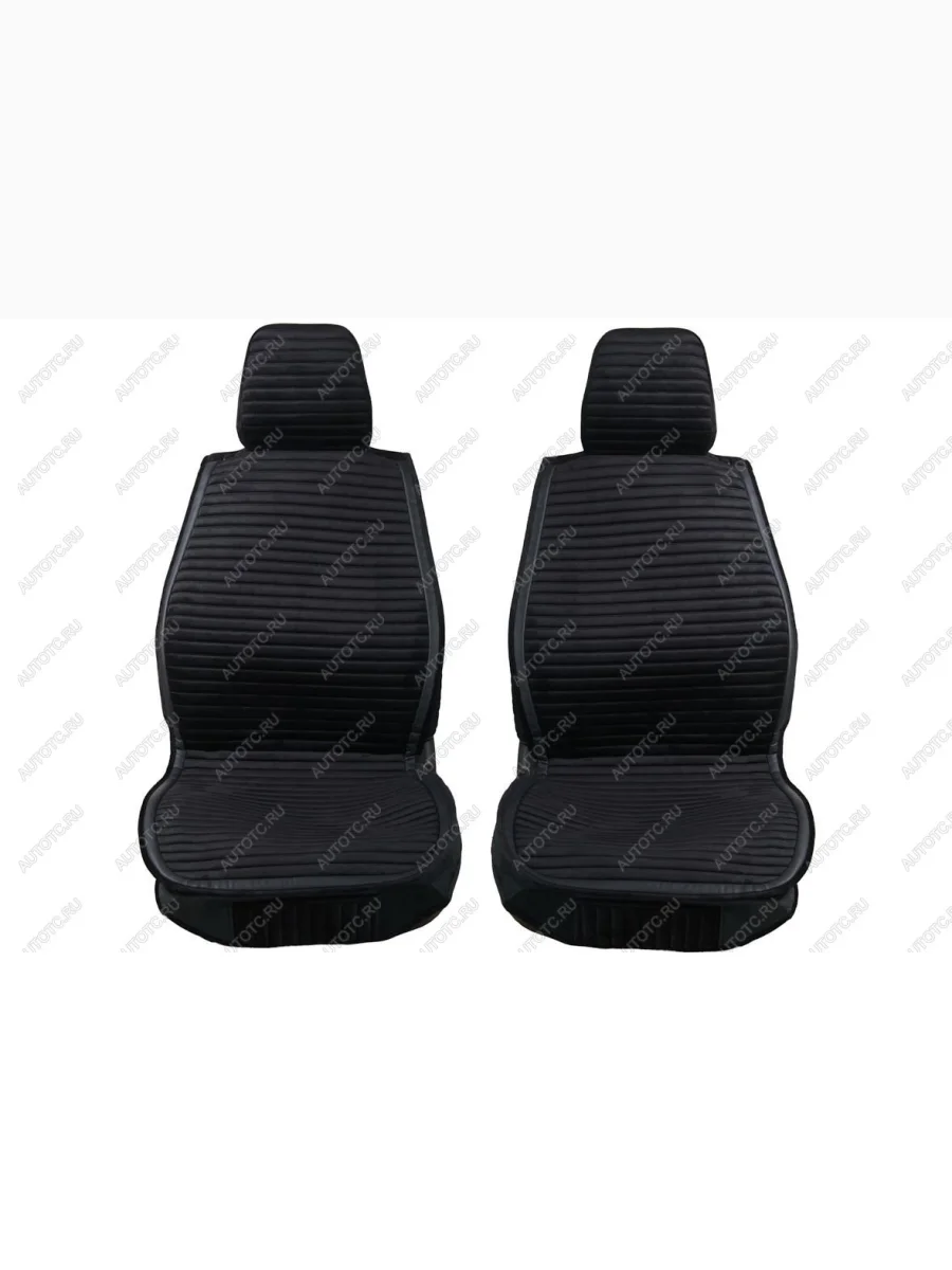 Каркасные накидки для сидений автомобиля из велюра со вставкой из кожи Horizont Черный Seintex 317796  в Воронеже Воронежской области