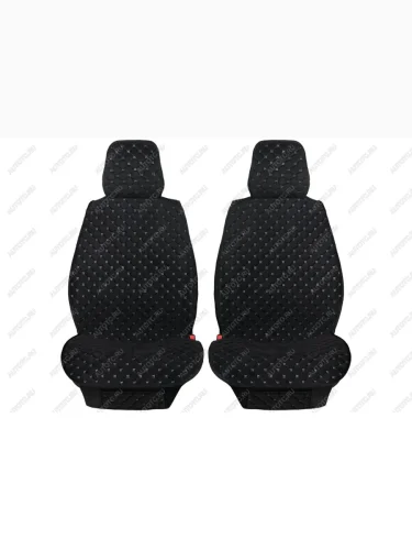 Каркасные накидки для сидений автомобиля из велюра Romb Plus Черно-серый Seintex 317711