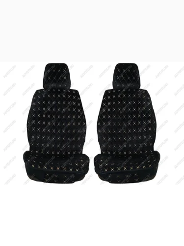 Каркасные накидки для сидений автомобиля из велюра Shine Черно-бежевый Seintex 317677
