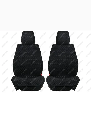 Каркасные накидки для сидений автомобиля из велюра Classic Ultra Черно-серый Seintex 317678