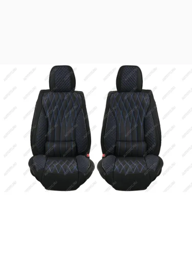 Каркасные накидки для сидений автомобиля из велюра Comfort Plus Черно-синий Seintex 317788