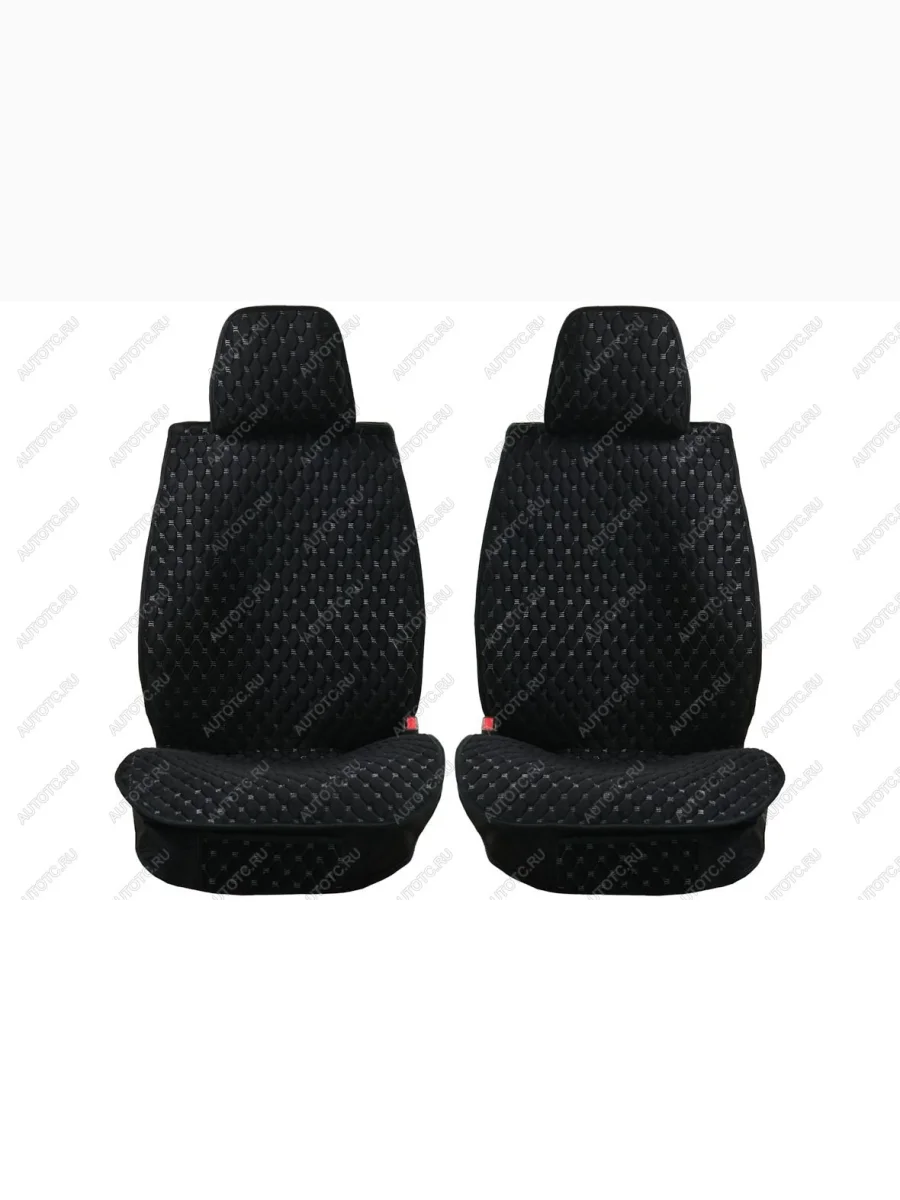 Каркасные накидки для сидений автомобиля из велюра Ellipse (передние) Черно-серый Seintex 317789  в Воронеже Воронежской области