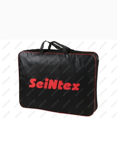 Каркасные накидки для сидений автомобиля из кожи со вставкой из ткани (Париж) Черно-синий Seintex 317955