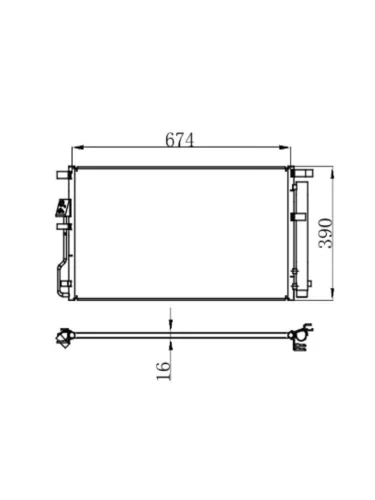 Радиатор кондиционера Hyundai ix35 13-15  Tucson 15-21  Kia Sportage 15-22 SAT st-47-0091
