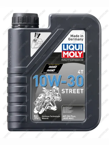 Масло моторное для 4-х тактных двигателей MOTORBIKE 4T STREET 10W30 синт.1л LIQUI MOLY LIQUI MOLY 2526