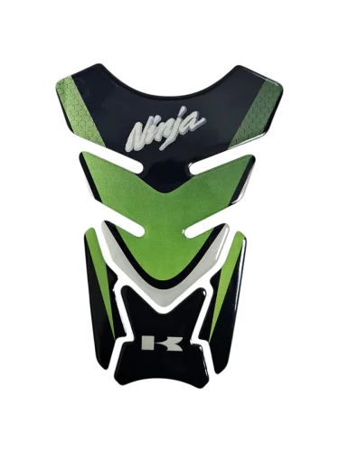 Наклейка на бак для мотоцикла Kawasaki Ninja Зелено-Черная 2   пм-00032247