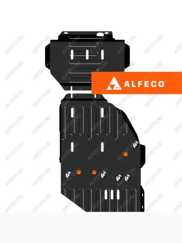 Комплект защиты (редуктор переднего моста, кпп и РК (2 части)) ALFECO (алюминий 4 мм) Haval H5 Pro (2023-2025)