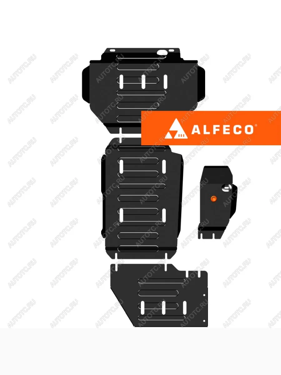 Комплект защиты (редуктор переднего моста, кпп и РК (4 части)) ALFECO  Haval H5 Pro (2023-2025) (алюминий 4 мм)  в Воронеже Воронежской области