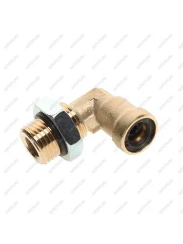 Соединитель трубки ПВХ,полиамид d=8мм (наружная резьба) М16х1.5 угольник латунь KRAL KRAL kr-4169