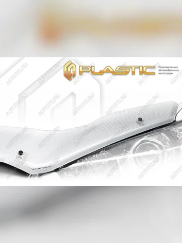 Дефлектор капота CA Plastic (Шелкография серебро) Chery Tiggo 4 2-ой рестайлинг (2024-2025)