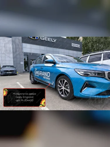 Передний левый молдинг на двери Русская Артель (шагрень) Geely Emgrand SS11 (2021-2025)
