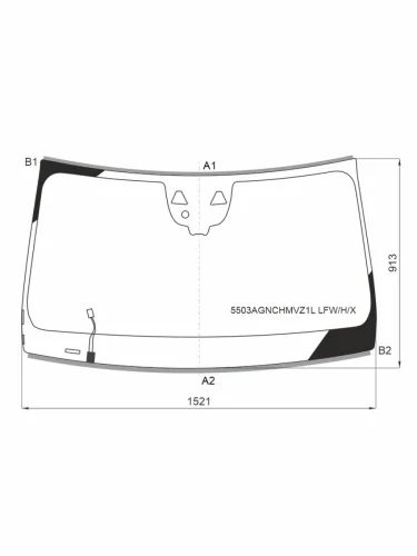 Стекло лобовое (Обогрев щеток Две камеры Датчик дождя Молдинг) Mercedes-Benz GLE 18-  GLS-Class XYG 5503agnchmvz1l lfwhx