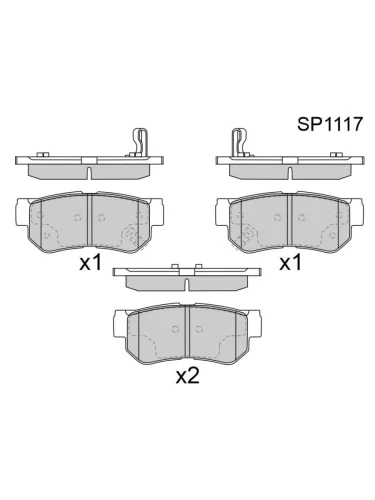 Колодки тормозные зад HYUNDAI GETZ 05-09SANTA FE 01-06SONATA 04-09 HI-Q/SANGSIN BRAKE sp1117
