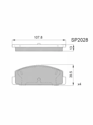 Колодки тормозные зад MAZDA PREMACY GP 99-05FAMILIA BJ 98-03 MAZDA 6ATENZA GGGY 02-07 HI-Q/SANGSIN BRAKE sp2028