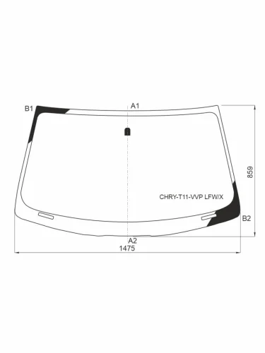 Стекло лобовое Chery Tiggo T11 13-16  Tiggo 3 14-20  Vortex Tingo 10-14 XYG chry-t11-vvp lfwx